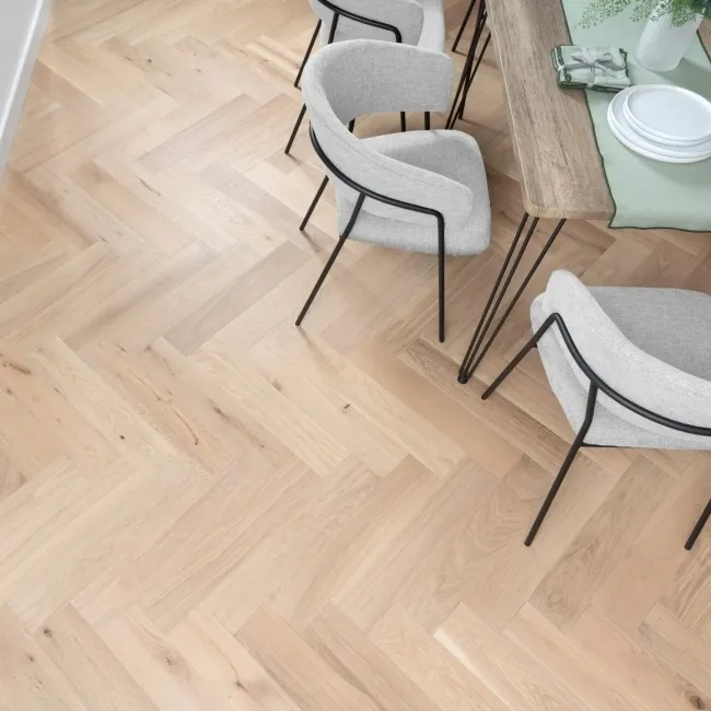 Delamere Herringbone Modern Oak Engineered Wood Flooring 13mm Oiled
