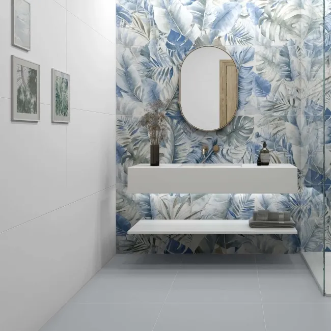 Lifefull Snow White Anti Slip Porcelain Wall and Floor Tile