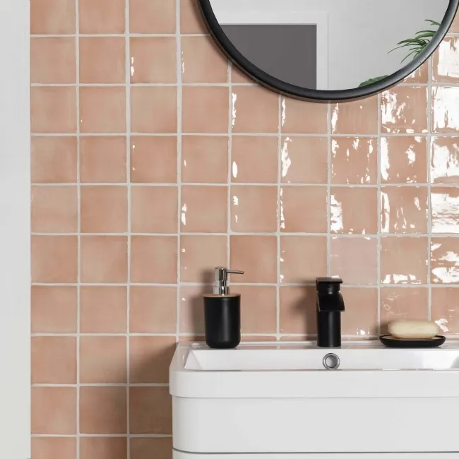 Manacor Blush Pink 100x100mm Wall Tile