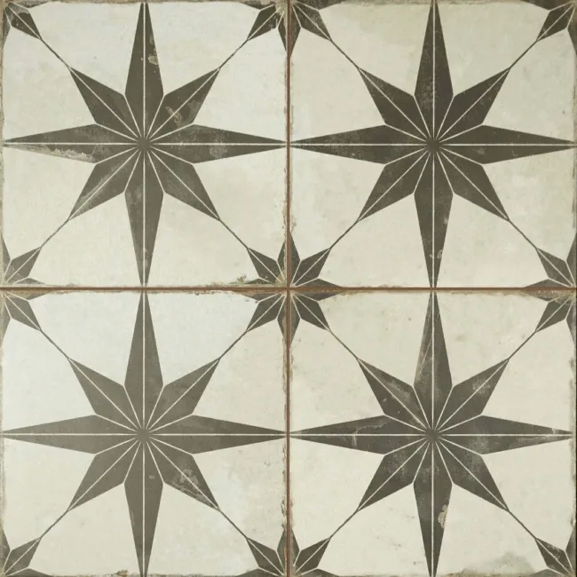 Metropolis Star Black Wall and Floor Tiles