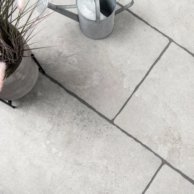 Mineral Grey Rustic Edge Stone Effect Porcelain Outdoor Slab