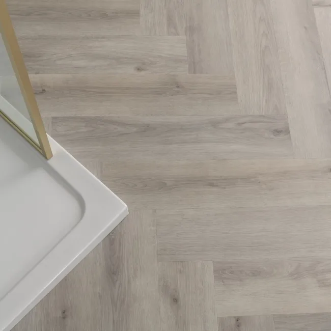 Paris Grey Oak Herringbone Luxury Click Vinyl Flooring 5mm