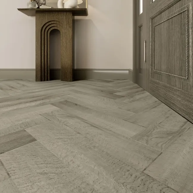 Paris Grey Oak Herringbone Luxury Click Vinyl Flooring 5mm