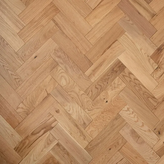 Parquet Oak Herringbone Engineered Wood 10mm Smooth Lacquered
