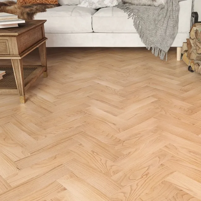 Parquet Oak Herringbone Engineered Wood 10mm Smooth Lacquered