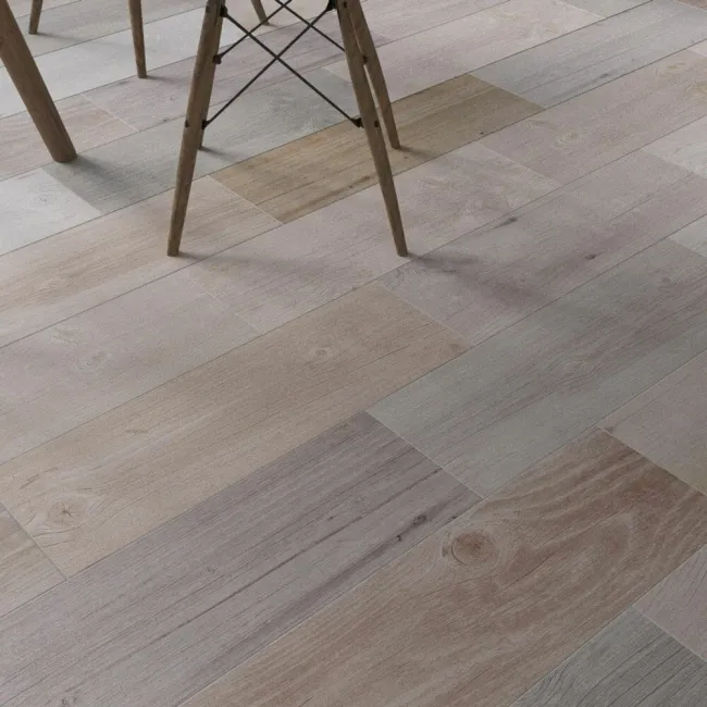 Foresta Grey Mixed Wood Effect Matt Ceramic Floor Tile