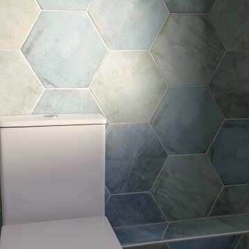 Oasis Aquamarine Hexagon Matt Porcelain Wall and Floor Tile