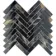 Solar Herringbone Black Glass Mosaic