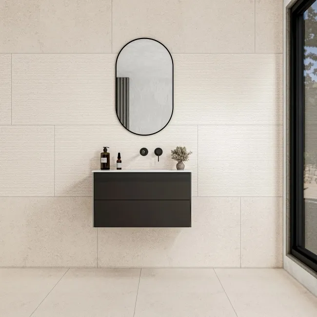 Everlast White Matrix Decor Concrete Effect Matt Porcelain Tile