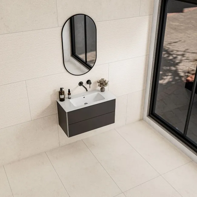 Everlast White Matrix Decor Concrete Effect Matt Porcelain Tile