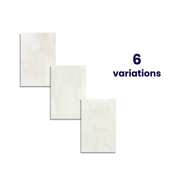 Augusta White Slate Effect Matt Porcelain Large Outdoor Slab Tile