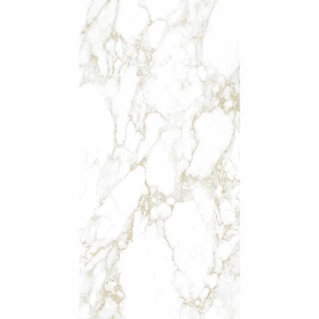 Arabescato Gold Marble Effect Polished Porcelain Wall and Floor Tile