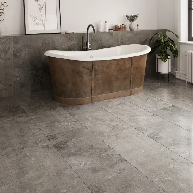 Baltico Grey Stone Effect Porcelain Wall & Floor Tile