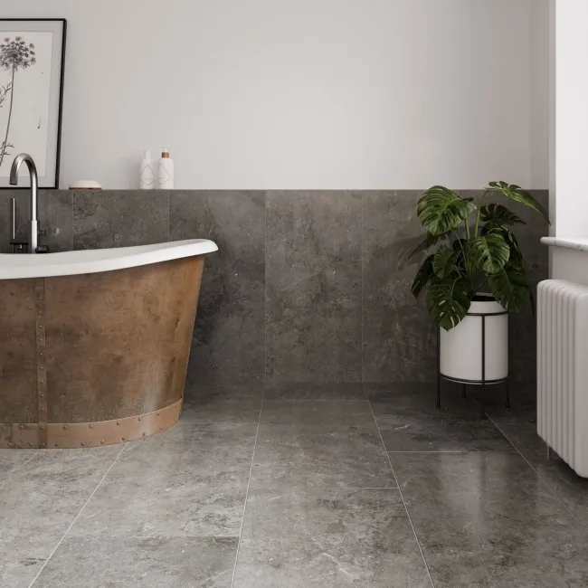 Baltico Grey Stone Effect Porcelain Wall & Floor Tile