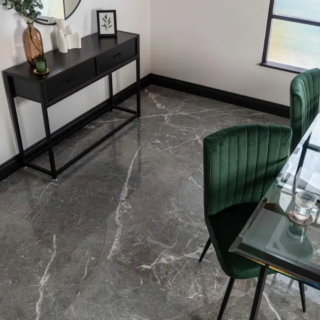 Blu Del Belgio Clay Large Polished Marble Effect Porcelain Tile