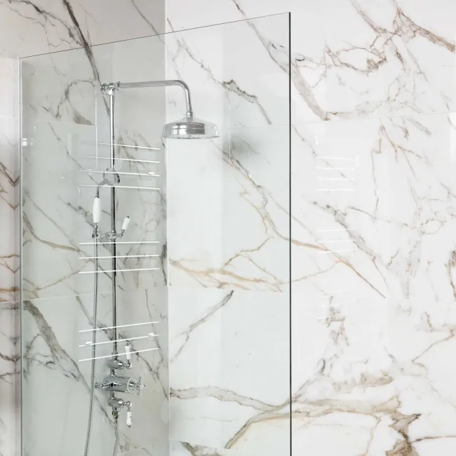 Calacatta Golden Grey Marble Effect Polished Porcelain Wall and Floor Tile