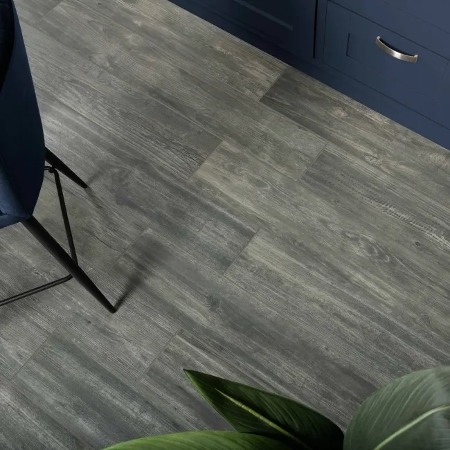 Copenhagen Dark Grey Rectified Matt Wood Effect Porcelain Floor Tile