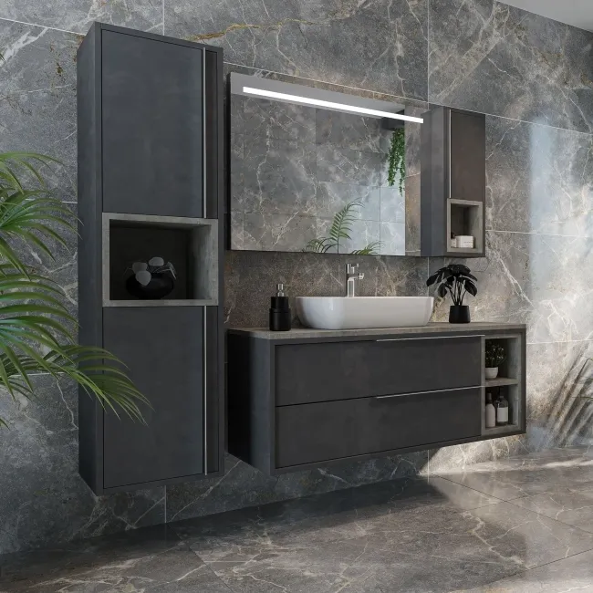 Harmony Grey Marble Effect Matt Porcelain Tile