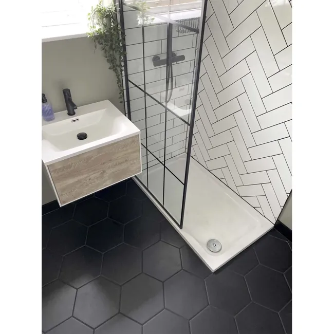 Apollo Hexagon Black Wall and Floor Tile