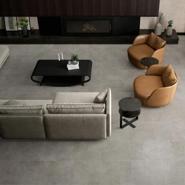 Roca Limestone Effect Grey Matt Porcelain Floor Tile