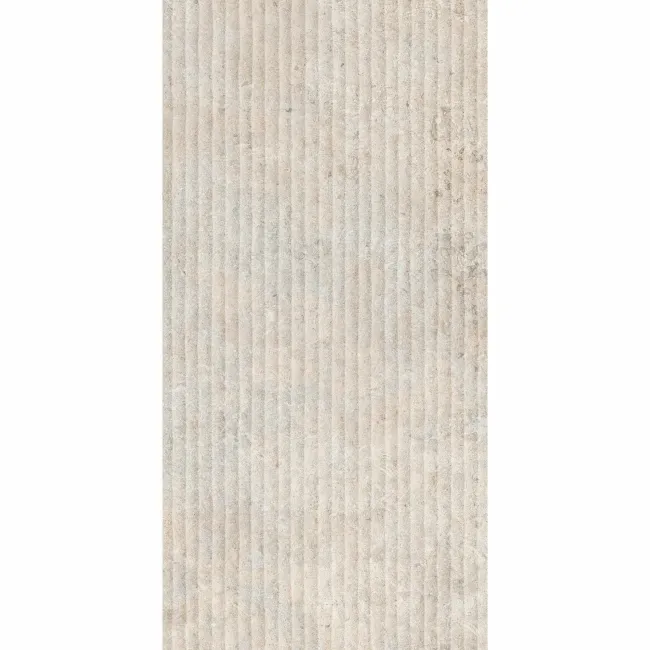 Roca Limestone Effect Decor Ivory Matt Ceramic Wall Tile