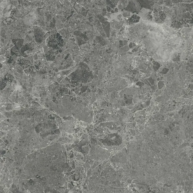 Roca Marais Dark Grey Marble Effect Matt Porcelain Floor Tile