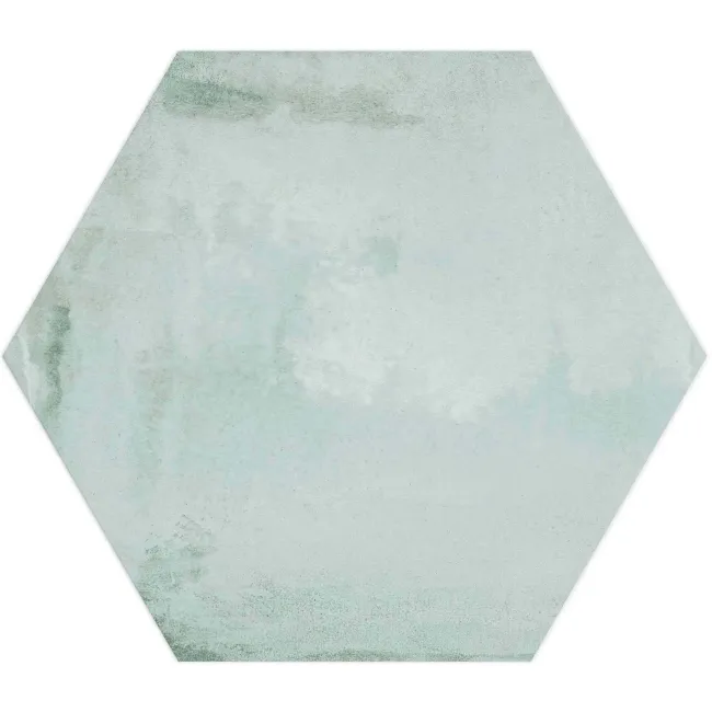 Oasis Aquamarine Hexagon Matt Porcelain Wall and Floor Tile