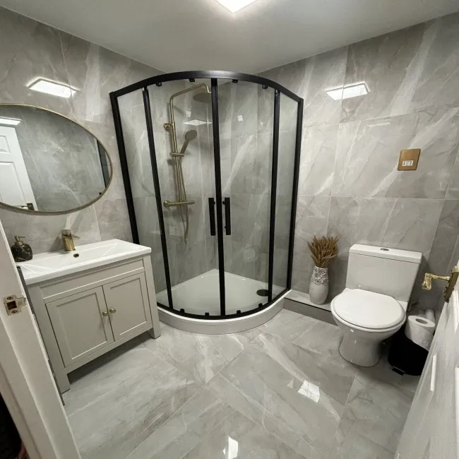 Alessia Light Grey Marble Effect Polished Porcelain Floor Tile