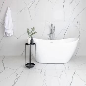 Da Vinci White Marble Effect Semi Polished Porcelain Tile