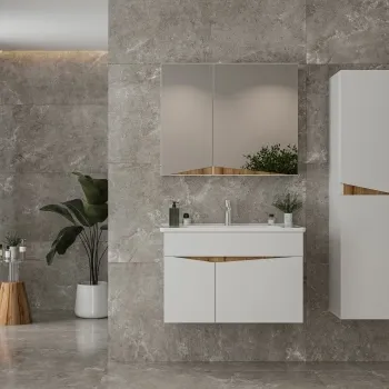 Dalyan Grey Stone Effect Matt Porcelain Wall and Floor Tile