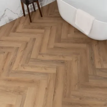 Paris Natural Oak Herringbone Luxury Click Vinyl Flooring 5mm