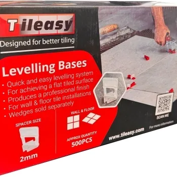 Tileasy 2mm Pro-Level Tile Wedge Base - Pack of 500