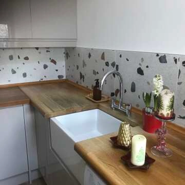 Trend White Terrazzo Multicolour Wall and Floor Tile