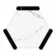 Fusion White Marble Effect & Black Border Hexagon Tile