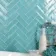 Victorian Style Aquamarine Gloss Porcelain Wall Tile