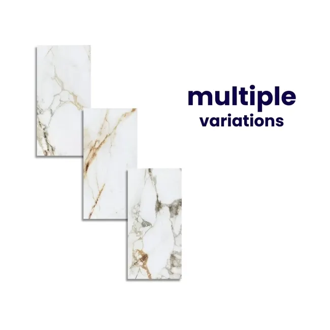 Barnaby White Marble Effect Matt Porcelain Wall and Floor Tile