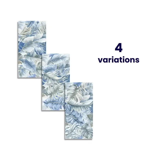 Lifefull Blue Floral Decor Matt Porcelain Wall Tile