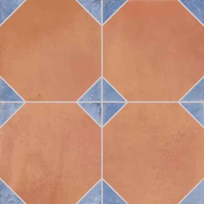Dover Terracotta Effect Blue Matt Porcelain Tile
