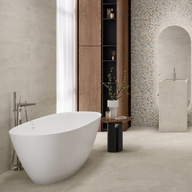 Roca Brixstone Beige Stone Effect Matt Ceramic Wall Tile