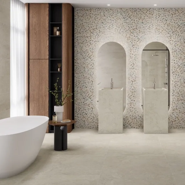 Roca Brixstone Beige Stone Effect Matt Ceramic Wall Tile