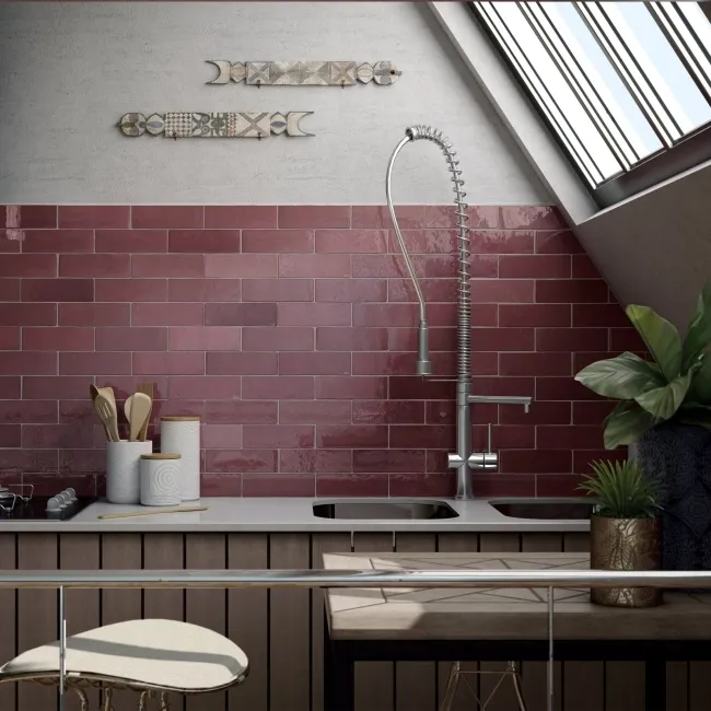 Artesano Burgundy Wall Tiles