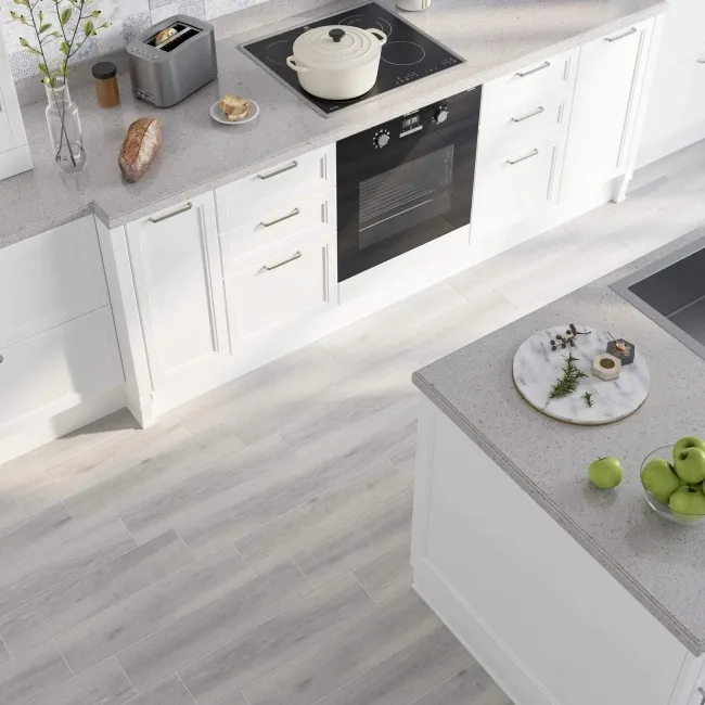 Baron Grey Oak Wood Effect Matt Porcelain Floor Tile