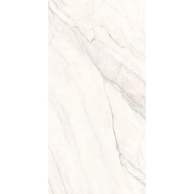 Caelum White Marble Effect Semi Polished Porcelain Wall and Floor Tile 