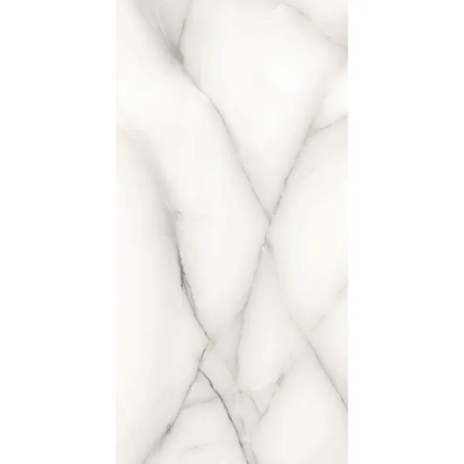 Classic White Onyx Marble Effect Polished Porcelain Tile