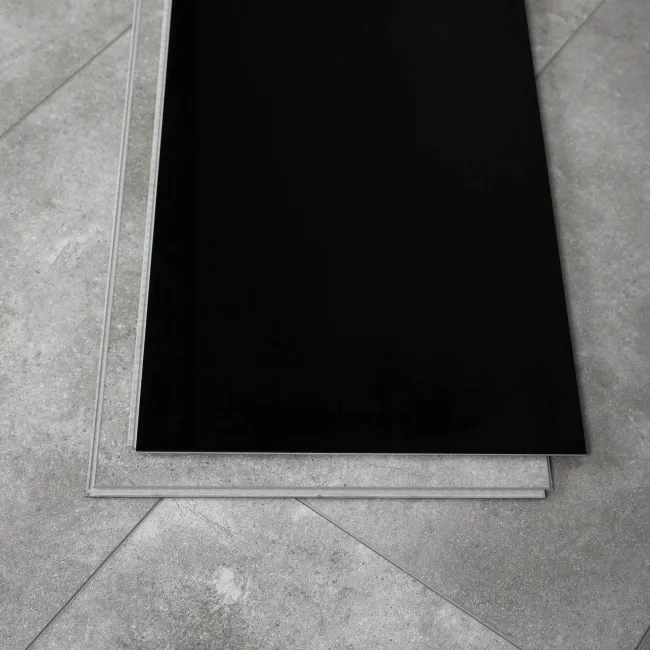 Concrete Effect Grey Tile Luxury Click Vinyl Flooring 5mm