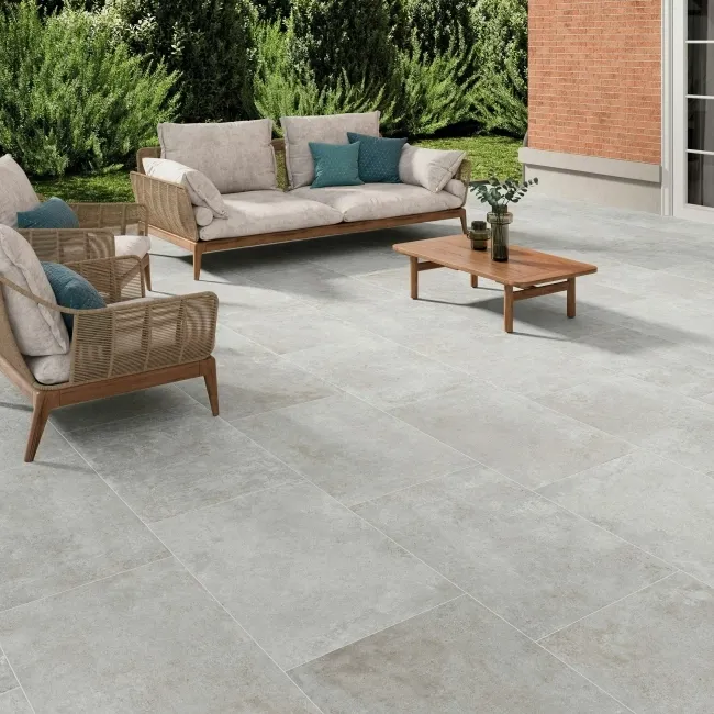 Crassana Grey Concrete Effect Matt Porcelain Large Outdoor Slab