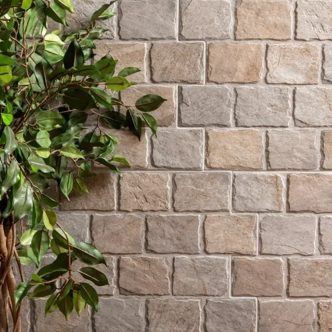 Filita Beige Cobblestone Effect Matt Porcelain Wall Tile