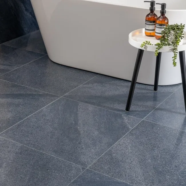 Galaxy Denim Blue Stone Effect Semi Polished Porcelain Tile 