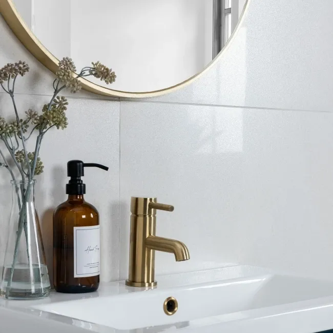 Galaxy Arctic White Stone Effect Semi Polished Porcelain Wall and Floor Tile