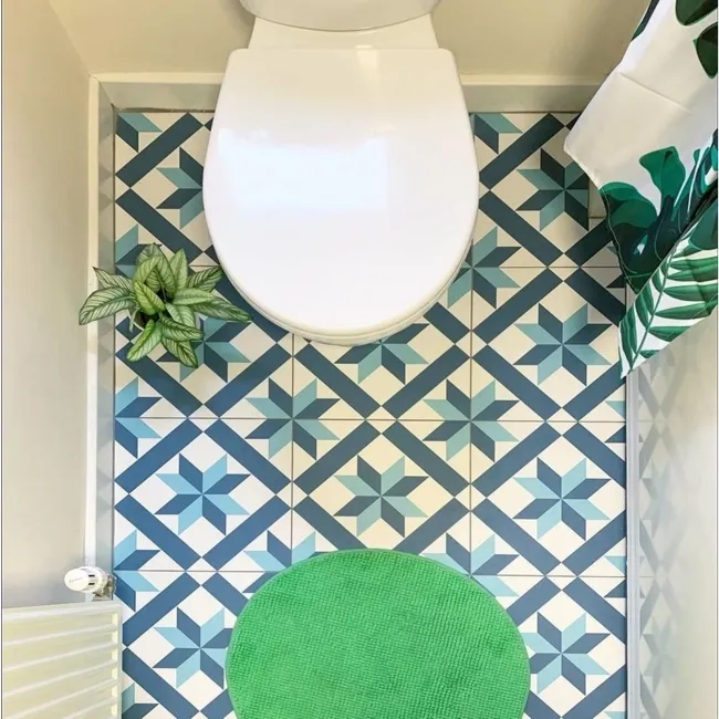 Hanoi Star Blue Floor Tiles